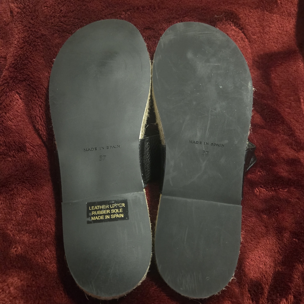 275 Central Black Espadrille Sandals - Picture 8 of 12